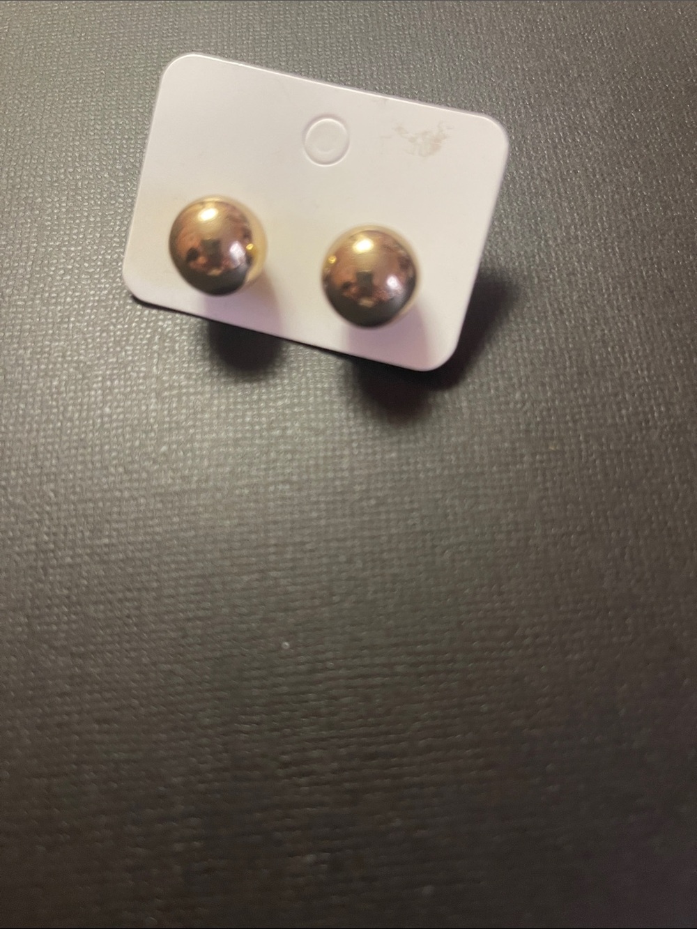 Source Unknown Gold Dome Stud Earrings